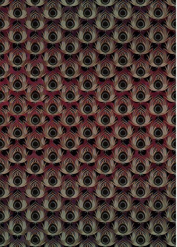 KOMAR Vliestapete »Paon Rouge«, Breite 200 cm, seidenmatt - bunt