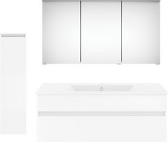 Get2You Badmöbel-Set »twenty one«, 4-teilig, Waschbecken BxHxT: 122 x 1,5 x 51 cm, montiert - weiss