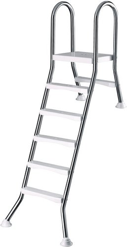 Thumbnail - SUMMER FUN Halbhochbeckenleiter »Summer Fun«, silberfarben, für Teileinbaubecken