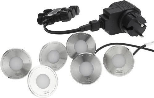 OASE LED-Scheinwerfer »LunAqua Terra LED Set 6«, 4 W, Edelstahl, schwarz