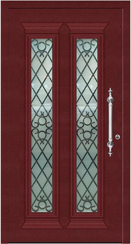 KNOCK Aluminium-Haustür »Marte«, purpur - rot