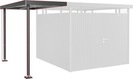 BIOHORT Seitendach »Highline«, BxL: 150 x 275 cm - grau