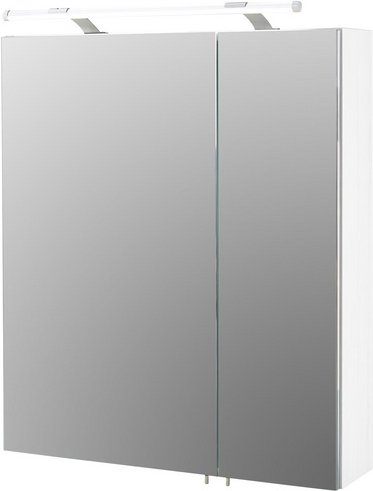 Thumbnail - SCHILDMEYER Spiegelschrank »Dorina«, BxHxT: 60 x x 15,8 cm, 2-türig, weiß - weiss