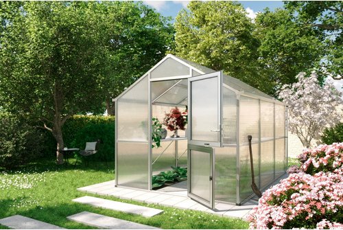 KGT Gewächshaus »Iris«, 7,53 m², silberfarben