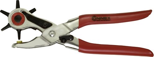 CONNEX Lochzange, Länge: 22 cm, Kunststoff/Stahlblech - silberfarben