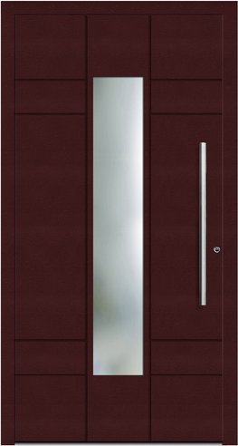 KNOCK Aluminium-Haustür »Terra Nova«, purpur - rot