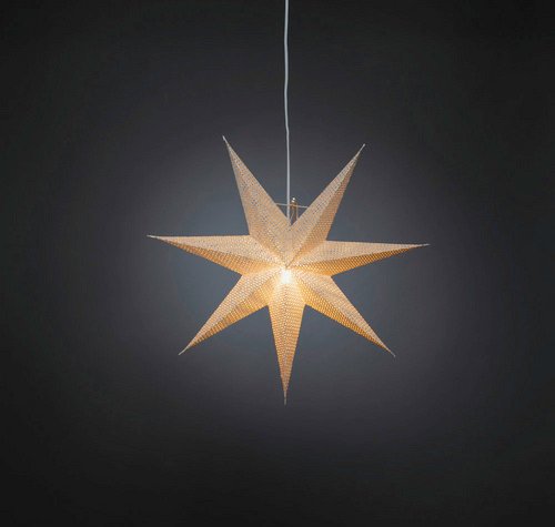 Konstsmide Papierstern, Papier, HxL: 60 x 60 cm, ohne Leuchtmittel - weiss