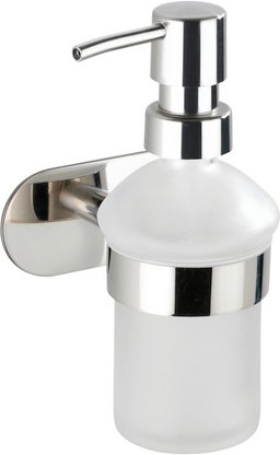 WENKO Seifenspender »Turbo-Loc Orea shine«, Edelstahl, glänzend - silberfarben
