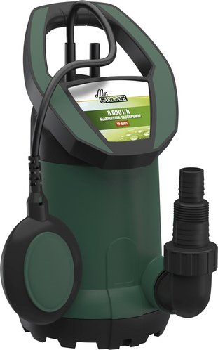 Mr. GARDENER Klarwasser-Tauchpumpe, 400 W, Fördermenge: 8000 l/h - gruen