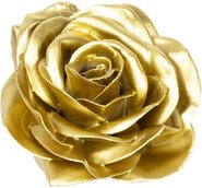 Flowerbox Wachsrose 12er-Set - goldfarben