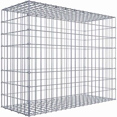 Gabiona Gabione, silbergrau, Maschenweite 5 cm x 10 cm, C-Ring - silberfarben