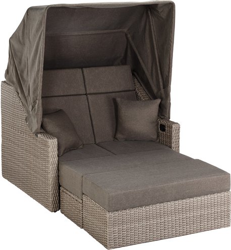 MERXX Bank »Rimini«, Kunststoff, 2-Sitzer, BxT: 134 x 131 cm - braun