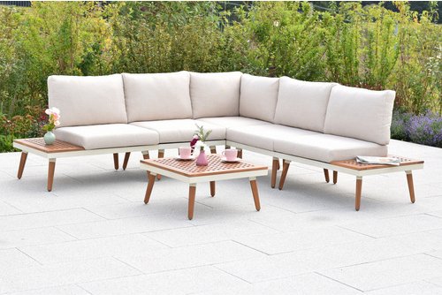 MERXX Loungeset »Delphi«, 2 tlg., 4 Sitzplätze, Aluminium - weiss