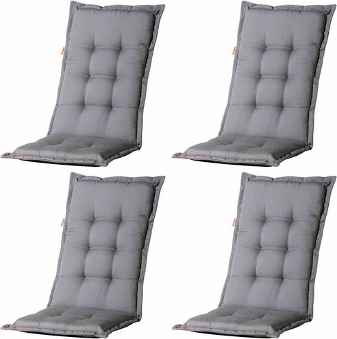 MADISON Gartenmöbelauflage, LxBxH: 123x50x8 cm, Baumwolle/Polyester - grau