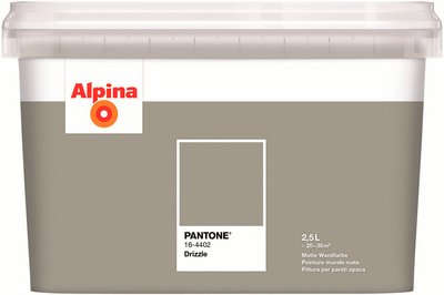 ALPINA Wandfarbe »PANTONE«, Drizzle, matt, 2,5 l - grau
