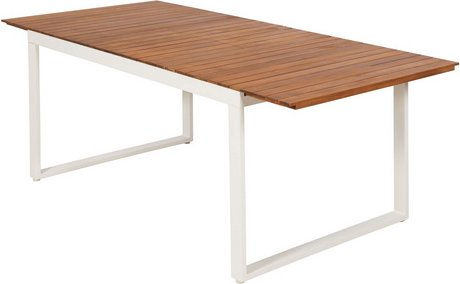 MERXX Gartentisch »Naxos«, LxBxH: 150/200 x 90 x 74 cm - weiss