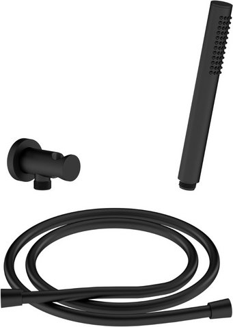 Chris Bergen Brausegarnitur-Set, schwarz matt, Länge Brauseschlauch: 160 cm