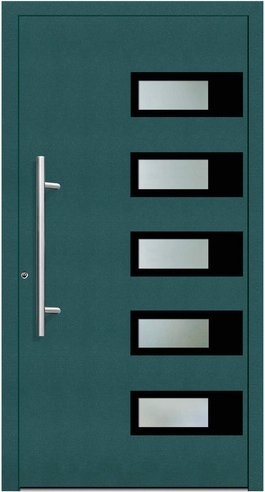 KNOCK Flügelüberdeckende Kunstoff-Haustür »Terra«, moosgrün - gruen