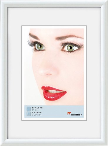 Walther Design Bilderrahmen »GALERIA«, BxL: 19,3 x 25,2 cm, weiß, Kunststoff - weiss