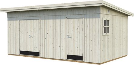 Thumbnail - PALMAKO Elementhaus »Kalle«, Holz, BxHxT: 611 x 259 x 387 cm (Außenmaße inkl. Dachüberstand) - braun