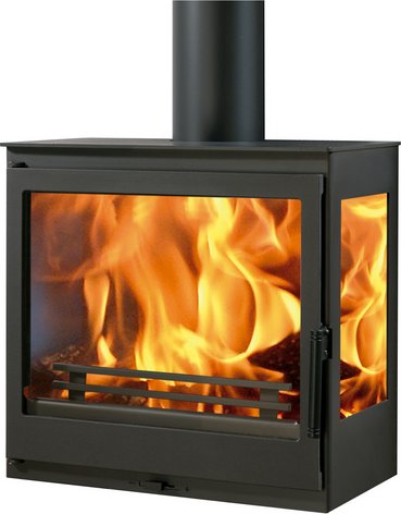 PANADERO Kaminofen »Onix Wall«, schwarzmetallic, Stahl, 7,1 kW