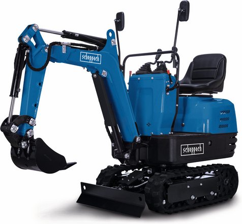SCHEPPACH Mini-Bagger »EXC815«, 8,5 PS | 233 cm Grabweite | 69 cm Spurbreite | Kettenantrieb - blau