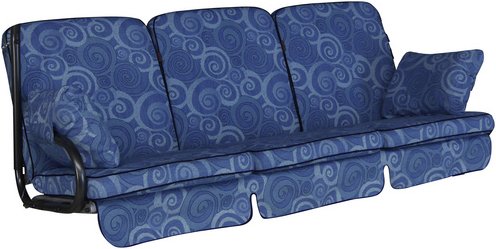 ANGERER FREIZEITMÖBEL Hollywoodschaukelauflage »Comfort«, blau, Abstrakt, BxL: 180 x 56 cm