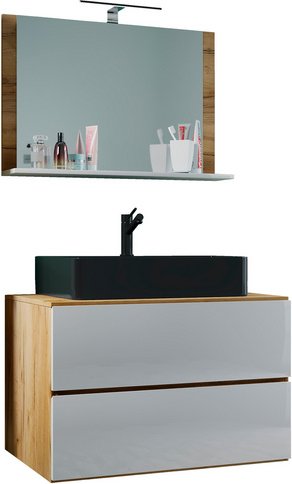 VCM Waschplatz-Set »Lendas«, 3-tlg., 80 cm, braun