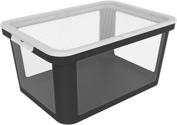 Rotho Aufbewahrungsbox »Albris«, 45 l, Polypropylen (PP), mit Stülpdeckel - schwarz