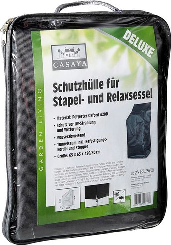 CASAYA Stuhl-Schutzhülle »Deluxe«, BxHxT: 65 x 120 x 65 cm, Kunstfaser - grau