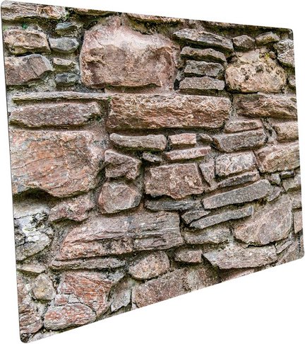 mySPOTTI Mini-Spritzschutz »Steinwand«, Aluverbund, Steine