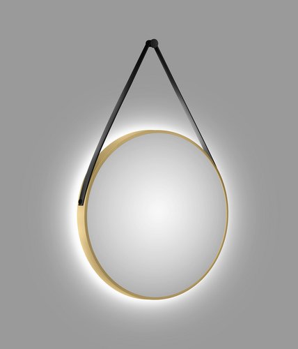 TALOS Dekospiegel, rund, Ø: 80 cm - goldfarben