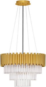 NOVA LUCE Pendelleuchte »Magnolia«, LED, 6 W, Höhe: 120 cm, goldfarben