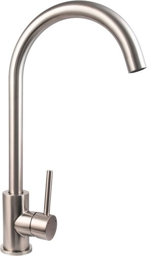 WELLWATER Einhebelmischer, Edelstahl, 360° schwenkbarer Auslauf - silberfarben