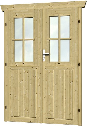 SKANHOLZ Doppeltür, Holz, Natur - beige