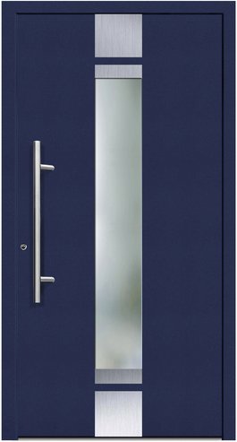 KNOCK Flügelüberdeckende Kunstoff-Haustür »Terra«, stahlblau