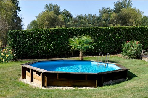 GRE Echtholzpool »VASTO«, braun, ØxH: 428 x 136 cm