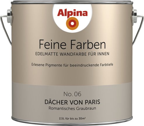 Thumbnail - ALPINA Dispersionsfarbe »Feine Farben«, edelmatt, 2,5 l - braun