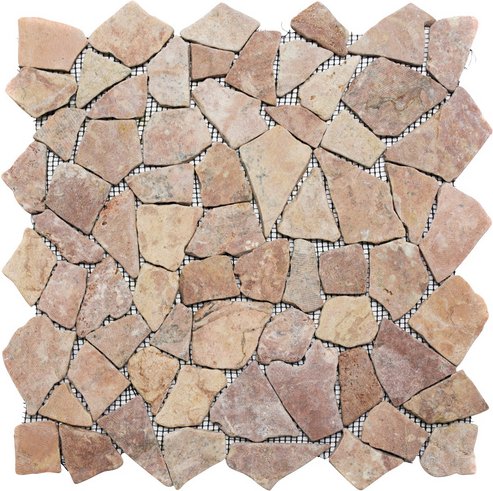 HuH Mosaik Mosaikfliese »Bali«, BxL: 30,5 x 30,5 cm, Wandbelag/Bodenbelag - rot
