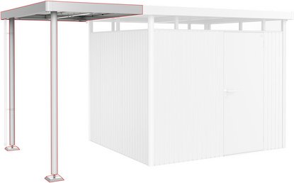 BIOHORT Seitendach »Highline«, BxL: 150 x 195 cm - silberfarben