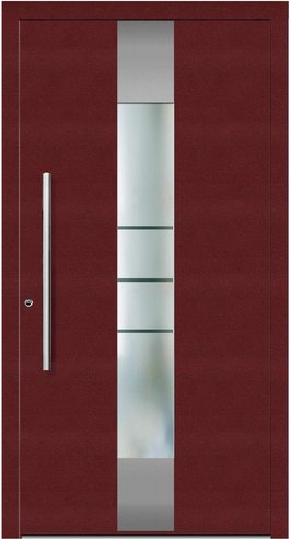 KNOCK Aluminium-Haustür »Terra Nova«, purpur - rot