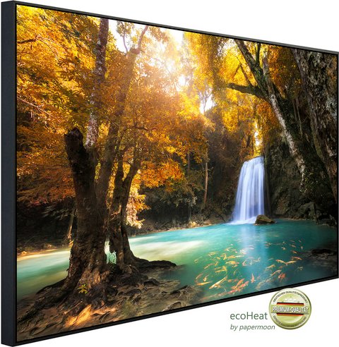 Thumbnail - papermoon Infrarotheizung »EcoHeat - Wasserfall Kanchanaburi Thailand«, Matt-Effekt - bunt