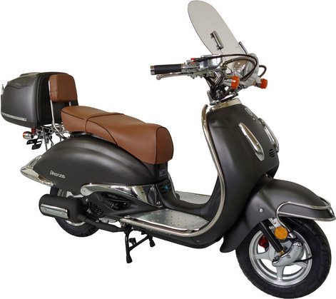 ALPHA MOTORS Mofa »Retro Firenze«, 50 cm³, Verbrauch: ca. 2,7 l/100 km - schwarz