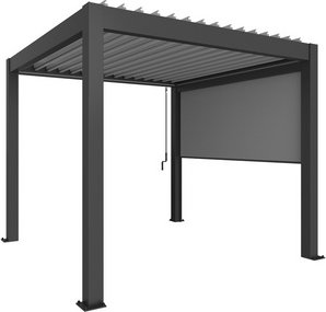 Thumbnail - BIOHORT Pergola-Sonnenrollo »Gr. 4«, BxHxT: 235 x 10 x 364 cm, quarzgrau-metallic