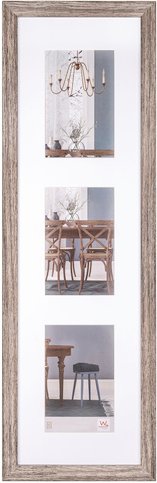 Walther Design Bilderrahmen, für: 3 Fotos, BxL: 15 x 10 cm, Holzwerkstoff - braun