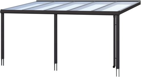 SKANHOLZ Terrassenüberdachung »Garda«, Breite: 541 cm, Dach: Polycarbonat (PC), schiefergrau