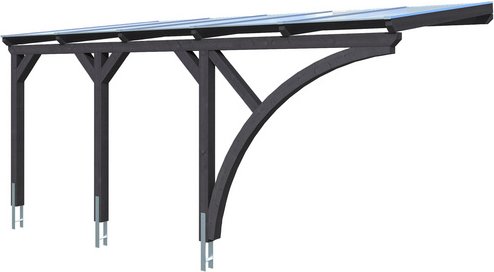 SKANHOLZ Carport »Eifel«, BxT: 300 x 541 cm, Firsthöhe: 262 cm, farbbehandelt - grau