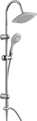 SCHÜTTE Überkopfbrause-Set »Teneriffa«, Höhe: 101 cm, chromfarben/weiß - silberfarben