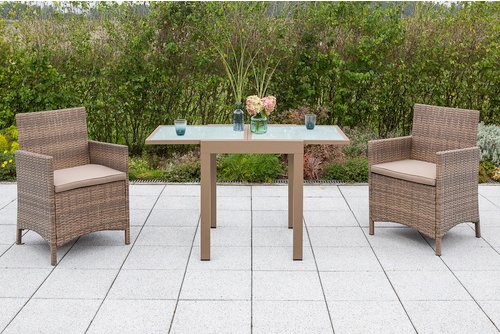MERXX Gartenmöbelset »Treviso«, Textil, 3-teilig - braun