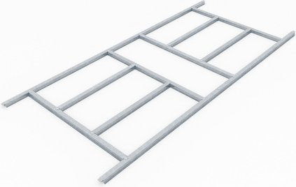 Thumbnail - PERGART Fundament »Dresden/Düsseldorf/Köln II«, Stahl, BxL: 226 x - silberfarben